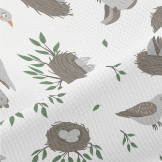 Cartoon Bird Family Piqué