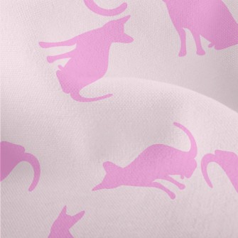 Pink Cat Silhouette Lightweight Performance Linen