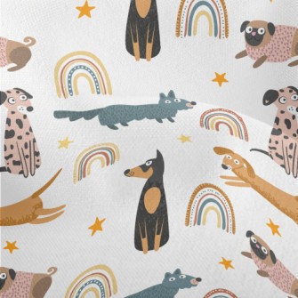 Funny Cartoon Puppy Lightweight Performance Linen