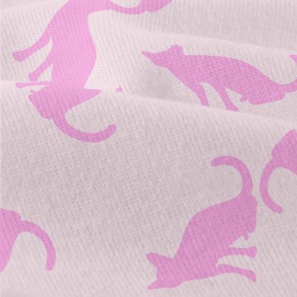 Pink Cat Silhouette Modern Jersey