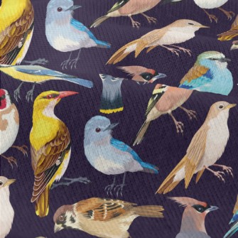 Realistic Hand Drawn Songbird Modern Jersey