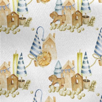 Christmas Toy Decoration Jersey Backed Fleece