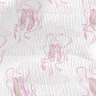 Pink Ballet Shoes Stretch Jersey