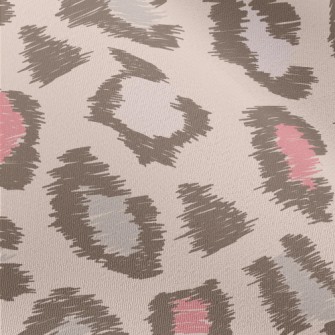 Hand Drawn Pink Leopard Print Chiffon