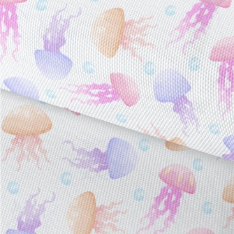 Hand Drawn Colorful Jellyfish Waterproof Oxford