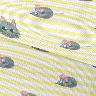 Watercolor Cat And Mouse Waterproof Oxford