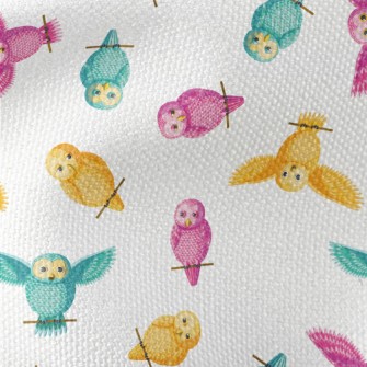 Colorful Cartoon Owl Waterproof Canvas