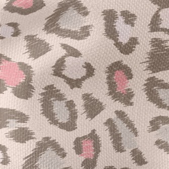 Hand Drawn Pink Leopard Print Waterproof Canvas