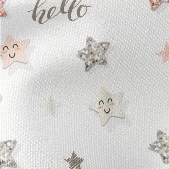 Smiley Sequin Stars Waterproof Canvas
