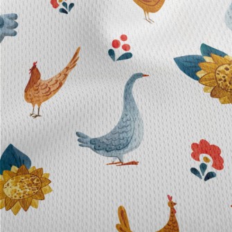 Watercolor Hand Drawn Goose An Athletic Mesh Flat Back