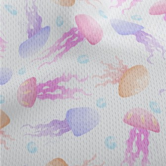 Hand Drawn Colorful Jellyfish Athletic Mesh Flat Back