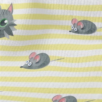 Watercolor Cat And Mouse Terry