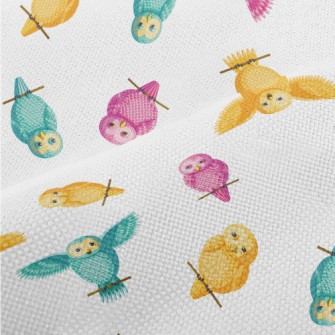 Colorful Cartoon Owl Performance Linen