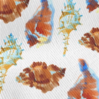 Hand Drawn Beach Shells Standard Corduroy