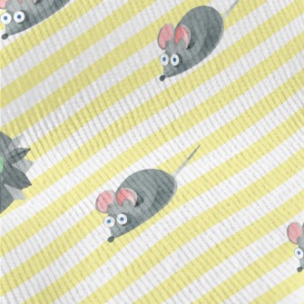 Watercolor Cat And Mouse Standard Corduroy