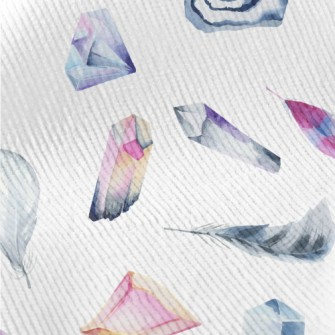 Watercolor Crystals And Feathe Standard Corduroy
