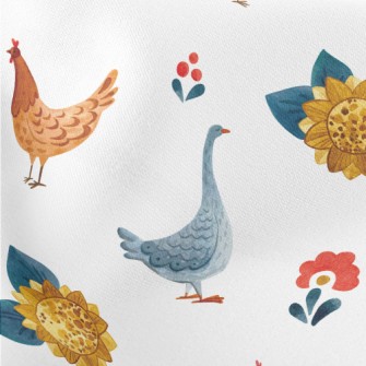 Watercolor Hand Drawn Goose An Stretch Ponte