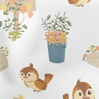Spring Garden Sparrow Stretch Ponte