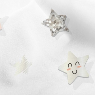 Smiley Sequin Stars Micro Fleece
