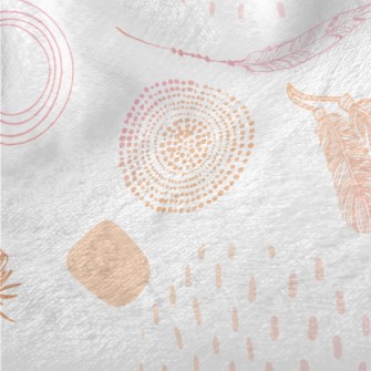 Hand Drawn Bohemian Decoration Minky