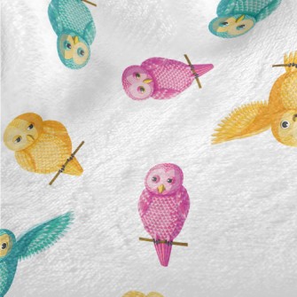 Colorful Cartoon Owl Minky