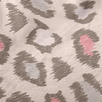 Hand Drawn Pink Leopard Print Minky