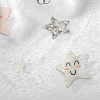 Smiley Sequin Stars Minky