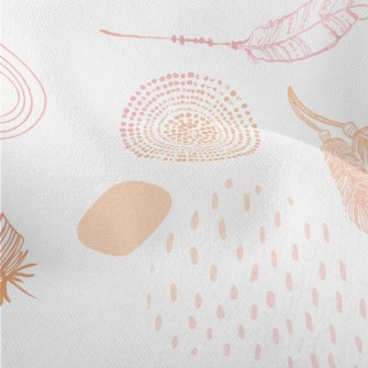 Hand Drawn Bohemian Decoration Lightweight Performance Linen