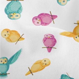 Colorful Cartoon Owl Lightweight Performance Linen