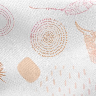 Hand Drawn Bohemian Decoration Jersey Backed Fleece