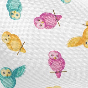 Colorful Cartoon Owl Pongee