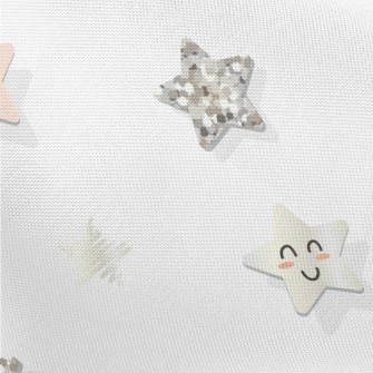 Smiley Sequin Stars Pongee