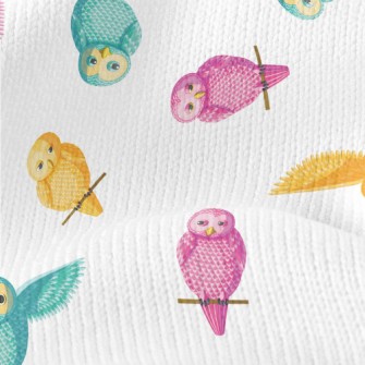 Colorful Cartoon Owl Stretch Jersey