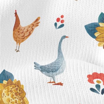 Watercolor Hand Drawn Goose An Stretch Jersey