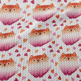 Gradient Watercolor Cat Birdseye Piqué