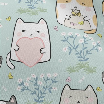 Q Version Cat Holding Somethin Chiffon