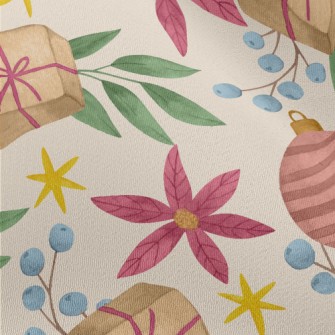 Watercolor Christmas Elements Chiffon