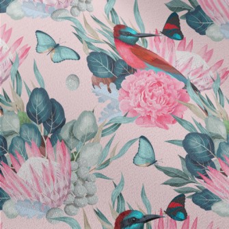 Birds And King Proteas Chiffon