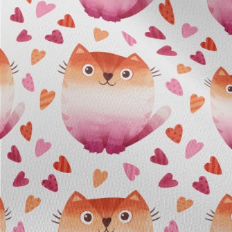 Gradient Watercolor Cat Chiffon