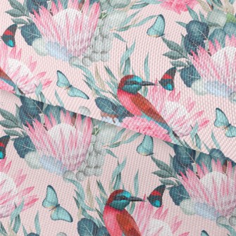 Birds And King Proteas Waterproof Oxford