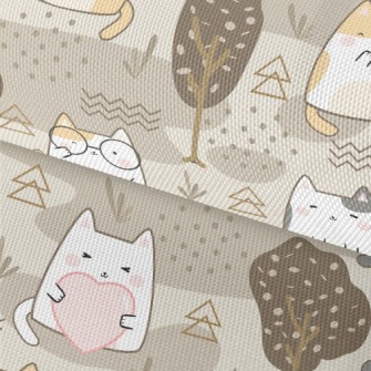 Cat With Tree Waterproof Oxford