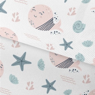 Pink Whale Who Loves The Ocean Waterproof Oxford