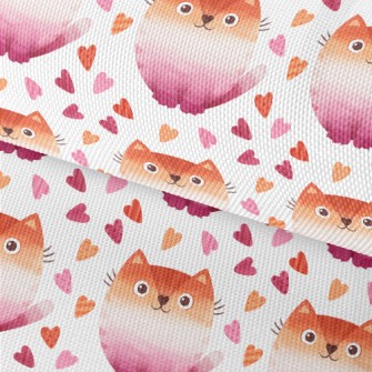 Gradient Watercolor Cat Waterproof Oxford