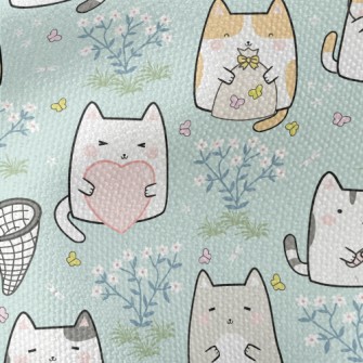 Q Version Cat Holding Somethin Waterproof Canvas