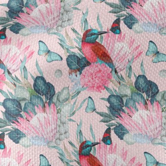 Birds And King Proteas Waterproof Canvas