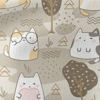 Cat With Tree Waterproof Canvas