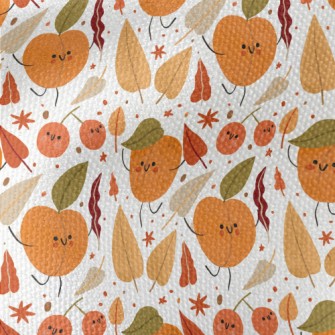 Peach And Fruit Friends Waterproof Canvas