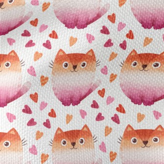 Gradient Watercolor Cat Waterproof Canvas