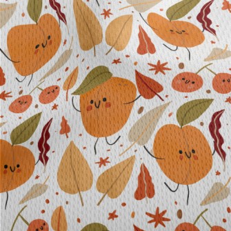 Peach And Fruit Friends Athletic Mesh Flat Back