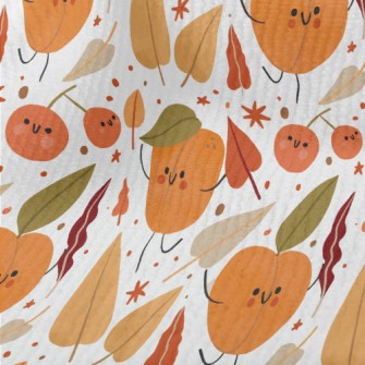 Peach And Fruit Friends Terry